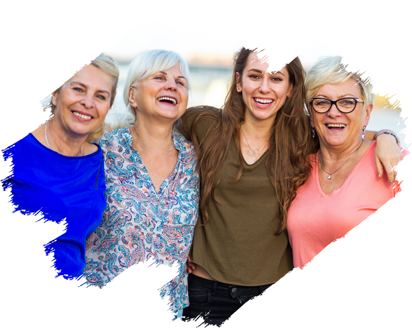 Groupe de femmes diverses et souriantes
